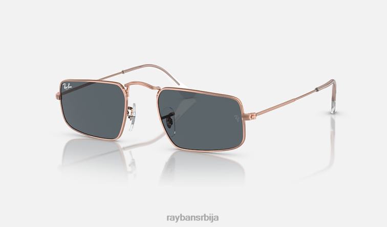 Ray-Ban јулие P0HP487 наочаре за сунце полирано ружичасто злато/плаво мушкарци