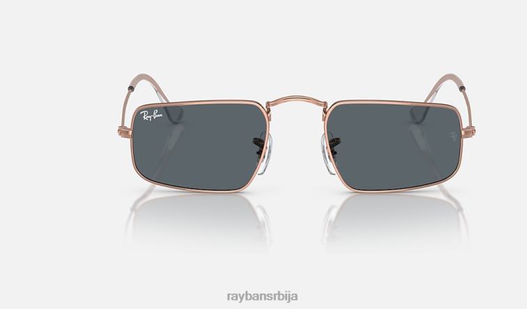 Ray-Ban јулие P0HP487 наочаре за сунце полирано ружичасто злато/плаво мушкарци