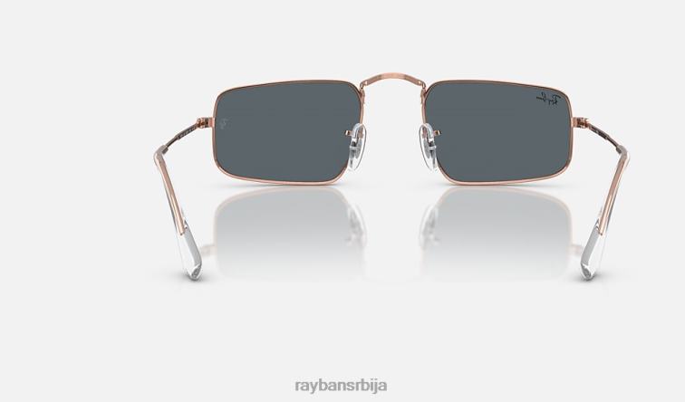 Ray-Ban јулие P0HP487 наочаре за сунце полирано ружичасто злато/плаво мушкарци