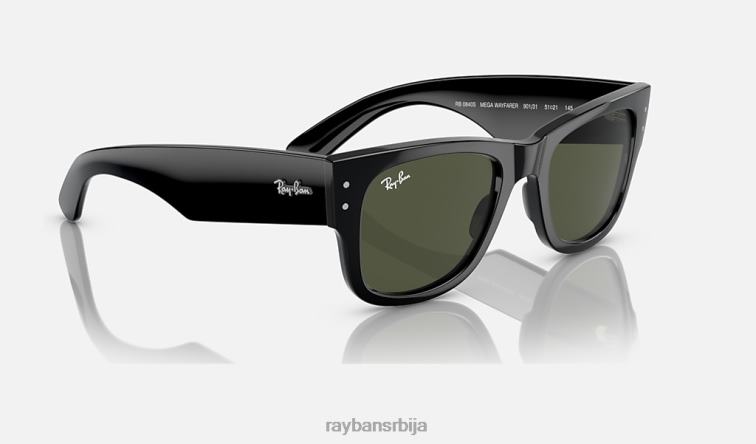 Ray-Ban мега путник P0HP48 наочаре за сунце полирана црно/зелена мушкарци