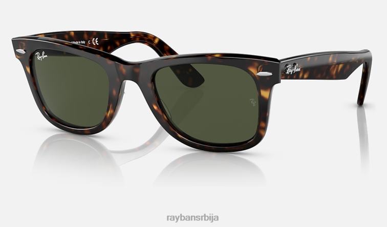 Ray-Ban оригинални ваифарер био-ацетат P0HP498 наочаре за сунце углачана хавана/зелена мушкарци