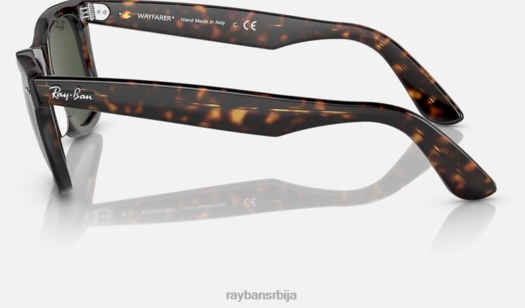 Ray-Ban оригинални ваифарер био-ацетат P0HP498 наочаре за сунце углачана хавана/зелена мушкарци
