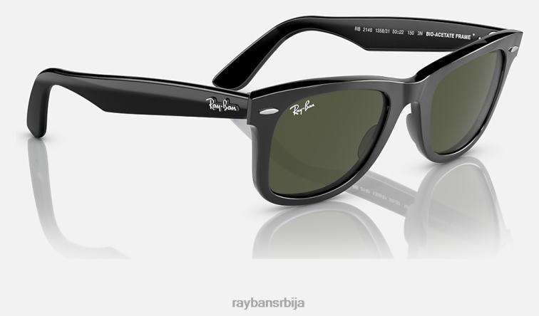 Ray-Ban оригинални ваифарер био-ацетат P0HP499 наочаре за сунце полирана црно/зелена мушкарци