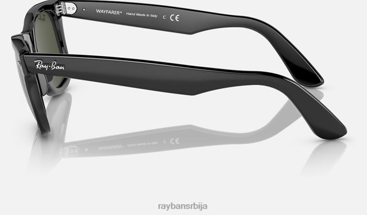 Ray-Ban оригинални ваифарер био-ацетат P0HP499 наочаре за сунце полирана црно/зелена мушкарци