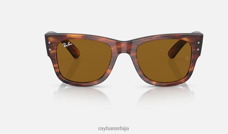 Ray-Ban мега путник P0HP49 наочаре за сунце углачана пругаста хавана/браон мушкарци