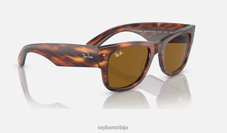 Ray-Ban мега путник P0HP49 наочаре за сунце углачана пругаста хавана/браон мушкарци