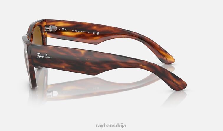 Ray-Ban мега путник P0HP49 наочаре за сунце углачана пругаста хавана/браон мушкарци