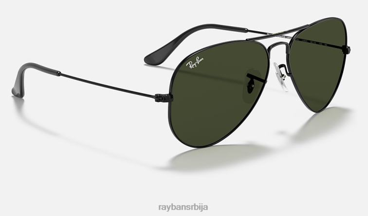 Ray-Ban авиатор цлассиц P0HP4 наочаре за сунце полирана црно/зелена мушкарци