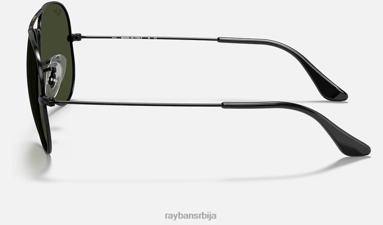 Ray-Ban авиатор цлассиц P0HP4 наочаре за сунце полирана црно/зелена мушкарци