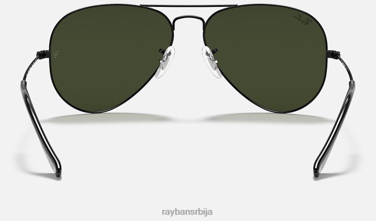 Ray-Ban авиатор цлассиц P0HP4 наочаре за сунце полирана црно/зелена мушкарци