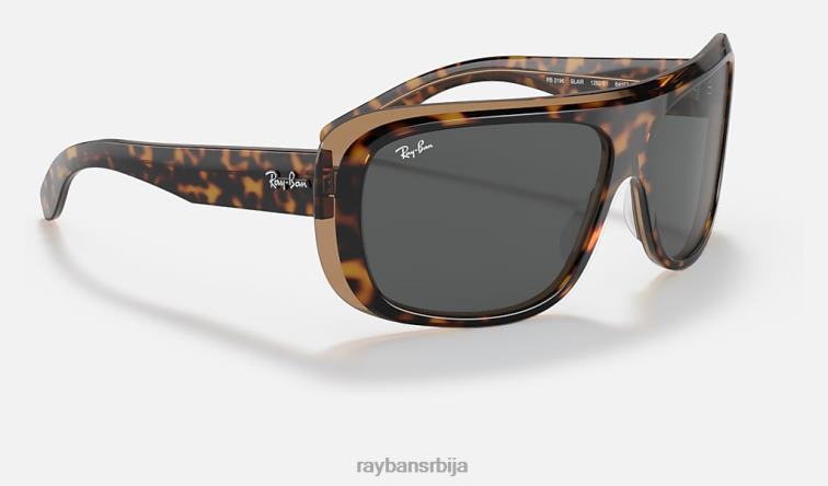 Ray-Ban блаир P0HP501 наочаре за сунце углачана хавана на провидној браон/тамно сивој мушкарци