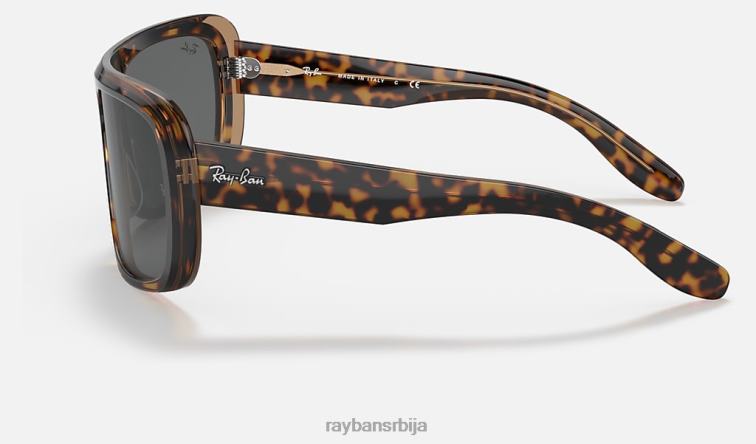 Ray-Ban блаир P0HP501 наочаре за сунце углачана хавана на провидној браон/тамно сивој мушкарци