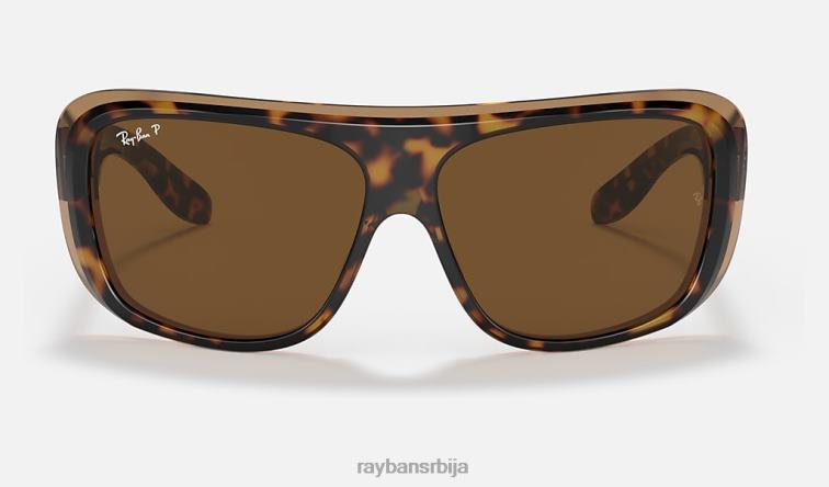 Ray-Ban блаир P0HP504 наочаре за сунце углачана хавана на провидној браон/браон мушкарци