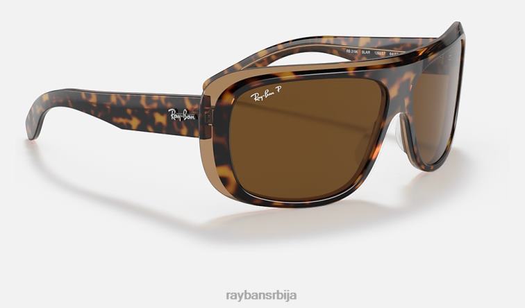 Ray-Ban блаир P0HP504 наочаре за сунце углачана хавана на провидној браон/браон мушкарци