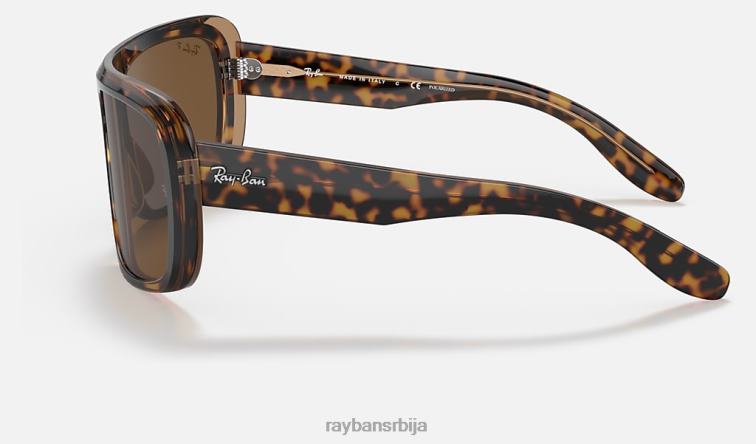 Ray-Ban блаир P0HP504 наочаре за сунце углачана хавана на провидној браон/браон мушкарци