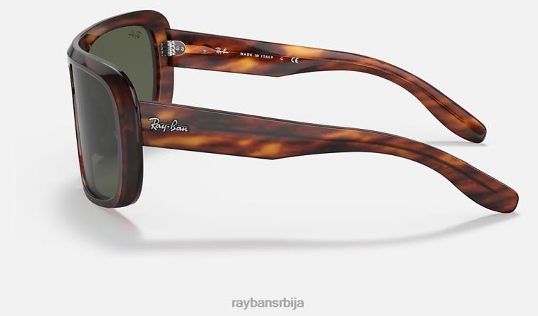 Ray-Ban блаир P0HP505 наочаре за сунце углачана пругаста хавана/зелена мушкарци