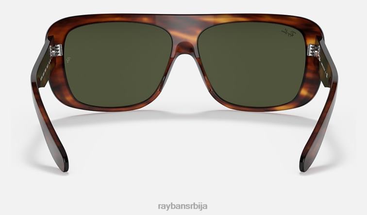 Ray-Ban блаир P0HP505 наочаре за сунце углачана пругаста хавана/зелена мушкарци