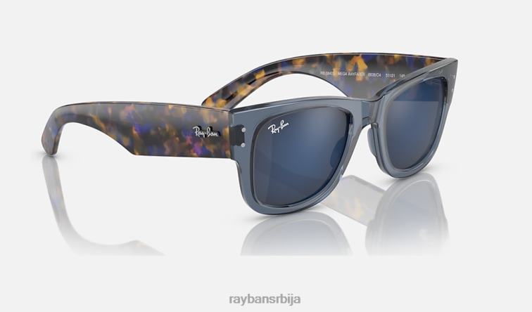 Ray-Ban мега путник P0HP50 наочаре за сунце полирани провидни тамноплави/плави мушкарци