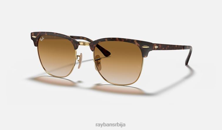 Ray-Ban цлубмастер метал P0HP517 наочаре за сунце углачана хавана на златно/светло браон мушкарци