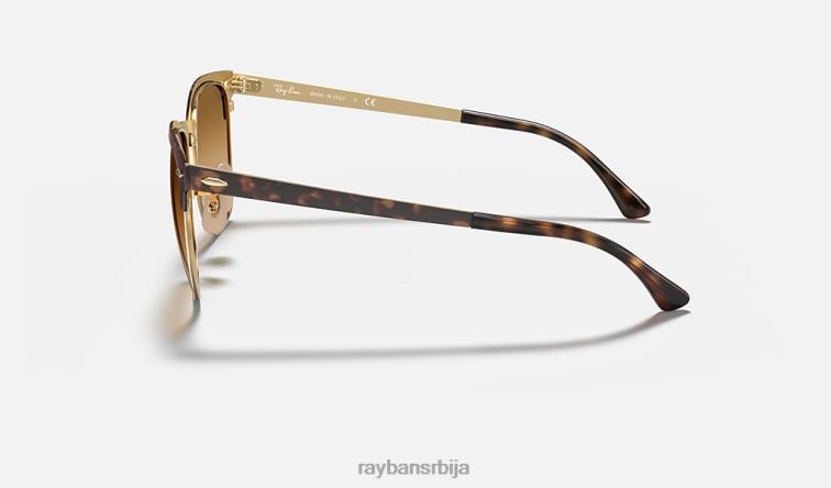 Ray-Ban цлубмастер метал P0HP517 наочаре за сунце углачана хавана на златно/светло браон мушкарци