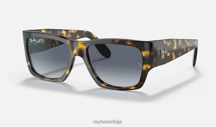 Ray-Ban номад флек P0HP519 наочаре за сунце полирана жута хавана/плава мушкарци