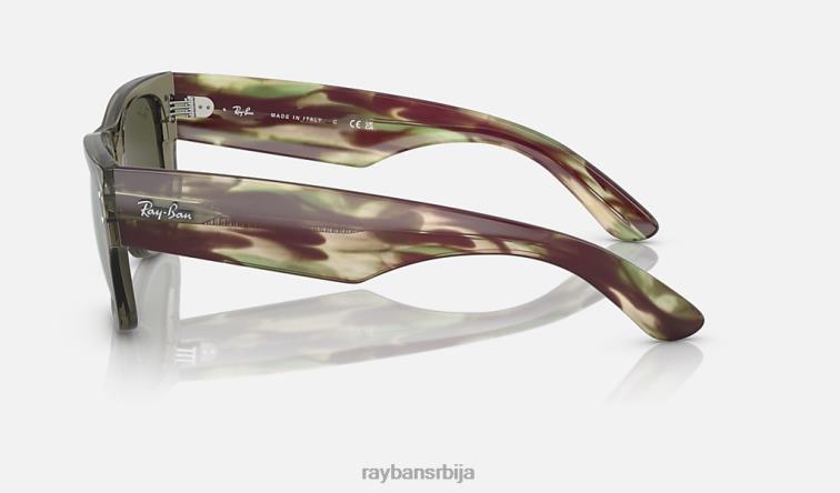 Ray-Ban мега путник P0HP51 наочаре за сунце полирана провидна зелена/сребрна мушкарци