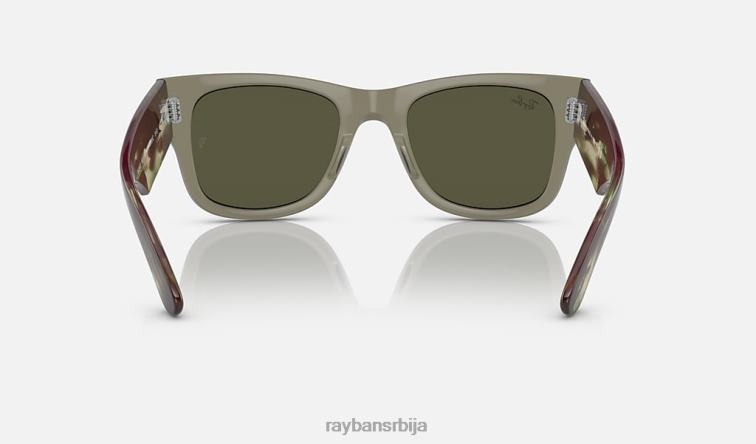 Ray-Ban мега путник P0HP51 наочаре за сунце полирана провидна зелена/сребрна мушкарци