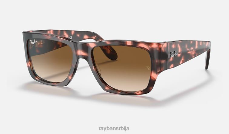 Ray-Ban номад флек P0HP520 наочаре за сунце полирана розе хавана/светло браон мушкарци