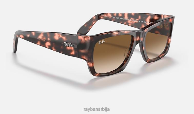 Ray-Ban номад флек P0HP520 наочаре за сунце полирана розе хавана/светло браон мушкарци