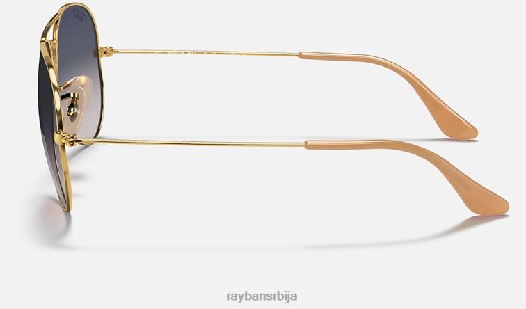 Ray-Ban авијатичар градијент P0HP530 наочаре за сунце полирано златно/плаво/сиво мушкарци
