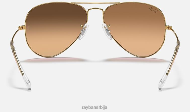Ray-Ban авијатичар градијент P0HP531 наочаре за сунце полирано злато/сребро/розе мушкарци