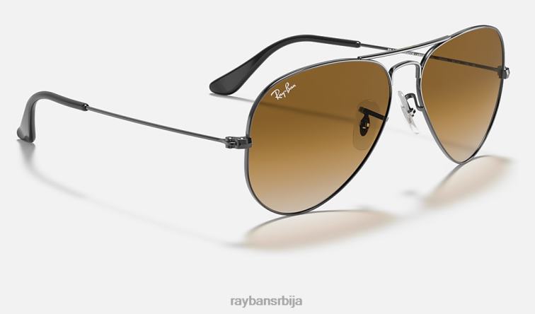 Ray-Ban авијатичар градијент P0HP532 наочаре за сунце углачан гунметал/светло браон мушкарци