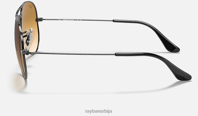 Ray-Ban авијатичар градијент P0HP532 наочаре за сунце углачан гунметал/светло браон мушкарци