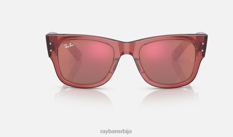 Ray-Ban мега путник P0HP53 наочаре за сунце полирана провидна розе/црвена мушкарци