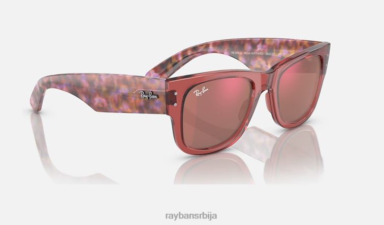 Ray-Ban мега путник P0HP53 наочаре за сунце полирана провидна розе/црвена мушкарци