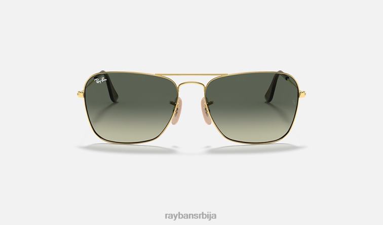 Ray-Ban караван P0HP548 наочаре за сунце полирано златно/сиво мушкарци