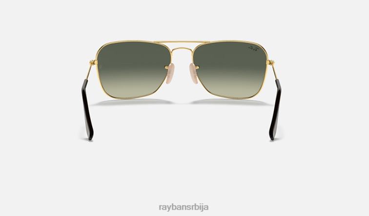 Ray-Ban караван P0HP548 наочаре за сунце полирано златно/сиво мушкарци