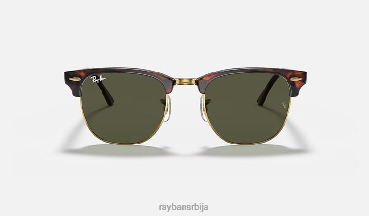 Ray-Ban цлубмастер цлассиц P0HP54 наочаре за сунце углачана корњача на златно/зеленој мушкарци