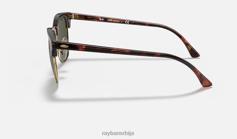 Ray-Ban цлубмастер цлассиц P0HP54 наочаре за сунце углачана корњача на златно/зеленој мушкарци