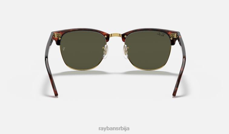 Ray-Ban цлубмастер цлассиц P0HP54 наочаре за сунце углачана корњача на златно/зеленој мушкарци