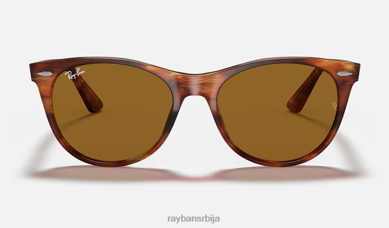 Ray-Ban ваифарер ии класик P0HP552 наочаре за сунце углачана пругаста хавана/браон мушкарци