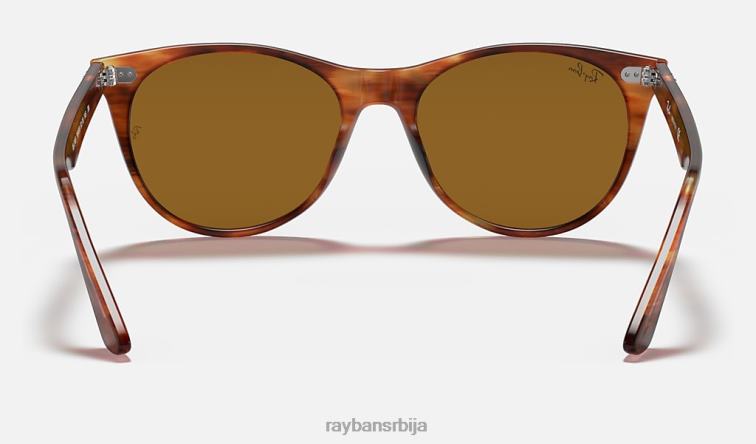 Ray-Ban ваифарер ии класик P0HP552 наочаре за сунце углачана пругаста хавана/браон мушкарци