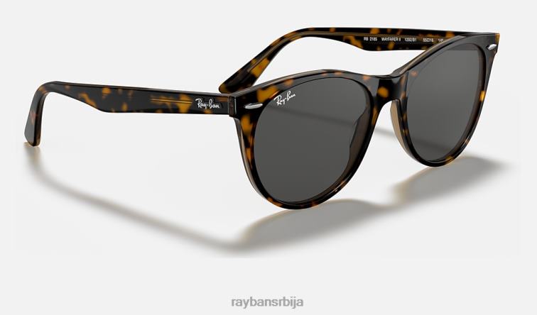 Ray-Ban ваифарер ии класик P0HP553 наочаре за сунце углачана хавана на провидној браон/тамно сивој мушкарци