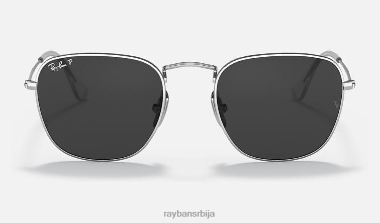 Ray-Ban Франк титаниум P0HP555 наочаре за сунце полирано сребрно/црно мушкарци