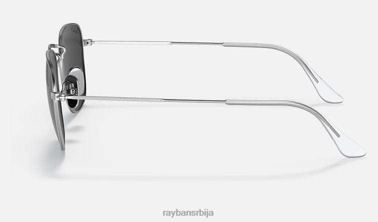 Ray-Ban Франк титаниум P0HP555 наочаре за сунце полирано сребрно/црно мушкарци