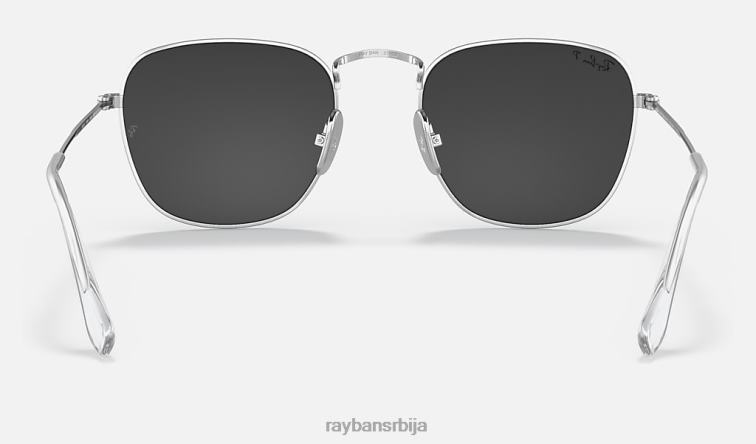 Ray-Ban Франк титаниум P0HP555 наочаре за сунце полирано сребрно/црно мушкарци