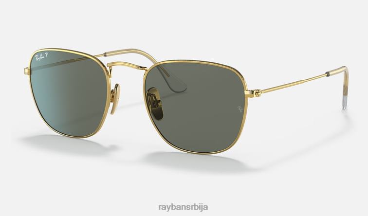 Ray-Ban Франк титаниум P0HP556 наочаре за сунце полирано златно/зелено мушкарци