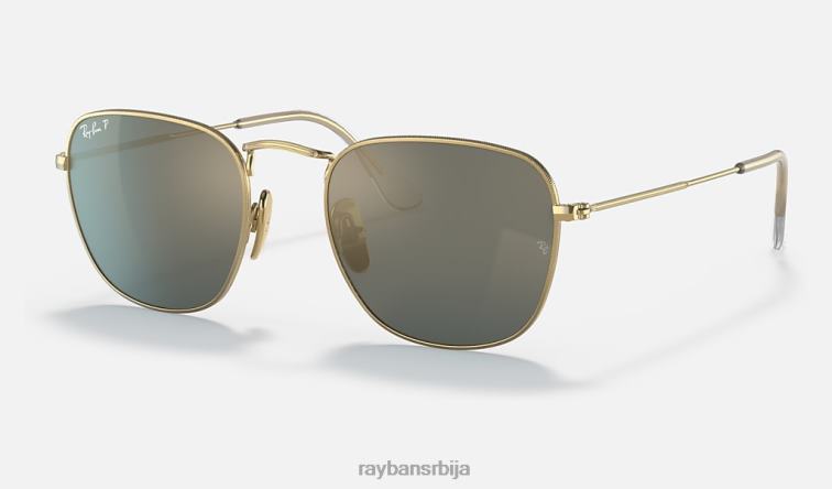 Ray-Ban Франк титаниум P0HP557 наочаре за сунце полирано златно/плаво мушкарци