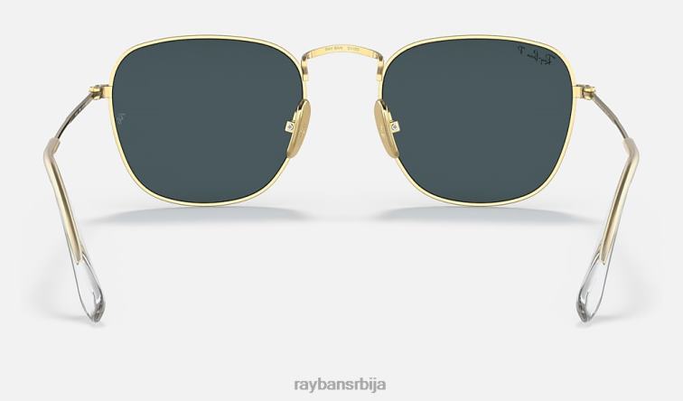 Ray-Ban Франк титаниум P0HP557 наочаре за сунце полирано златно/плаво мушкарци