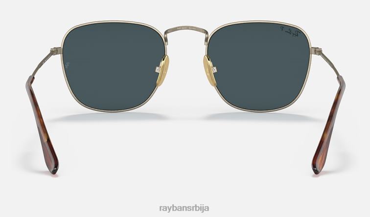Ray-Ban Франк титаниум P0HP558 наочаре за сунце полирано златно/плаво мушкарци